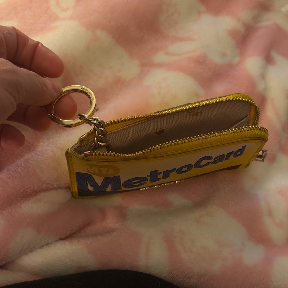 Kate Spade Yellow and Blue MetroCard Pouch - Picture 4 of 12